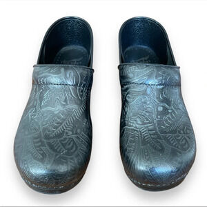 Dansko Black Embossed Clogs